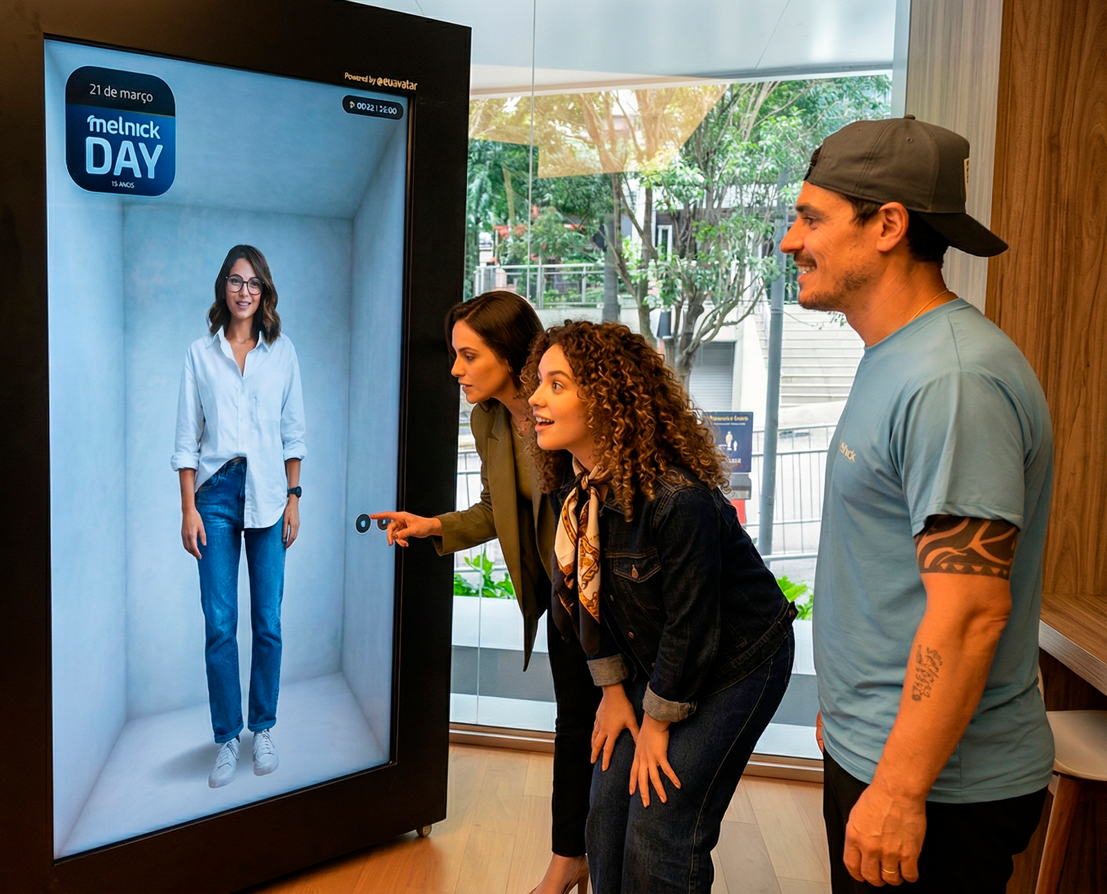 Euvatar em evento com público engajado