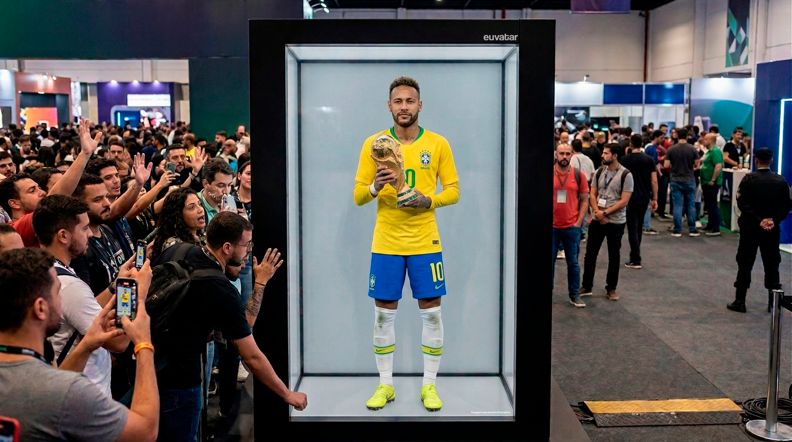 Euvatar olhando diretamente para o visitante